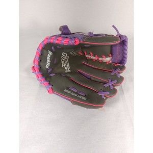 Franklin Sports 22867‎ 9.5'' Tee Ball Meshtek Glove Purple gray Pink RHT